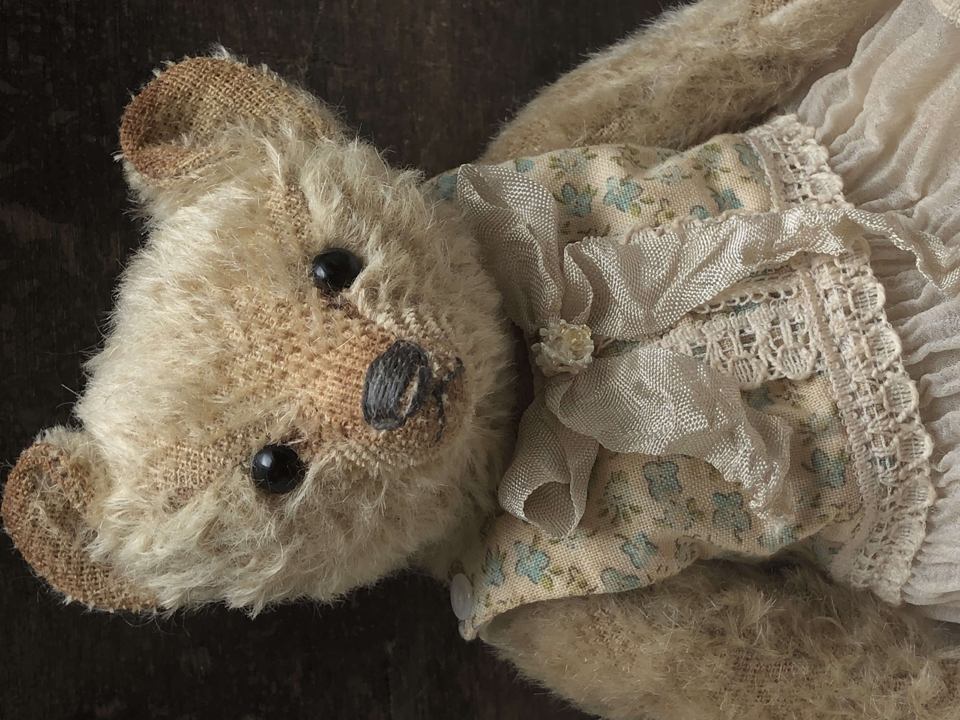 Hug Me Again Collectible bear "Colette" standing about 7.5 inch tall.