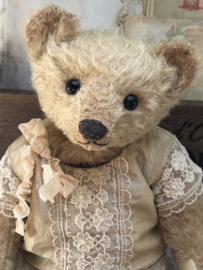 Hug Me Again Collectible bear "Sandy" standing about 9 inch tall.