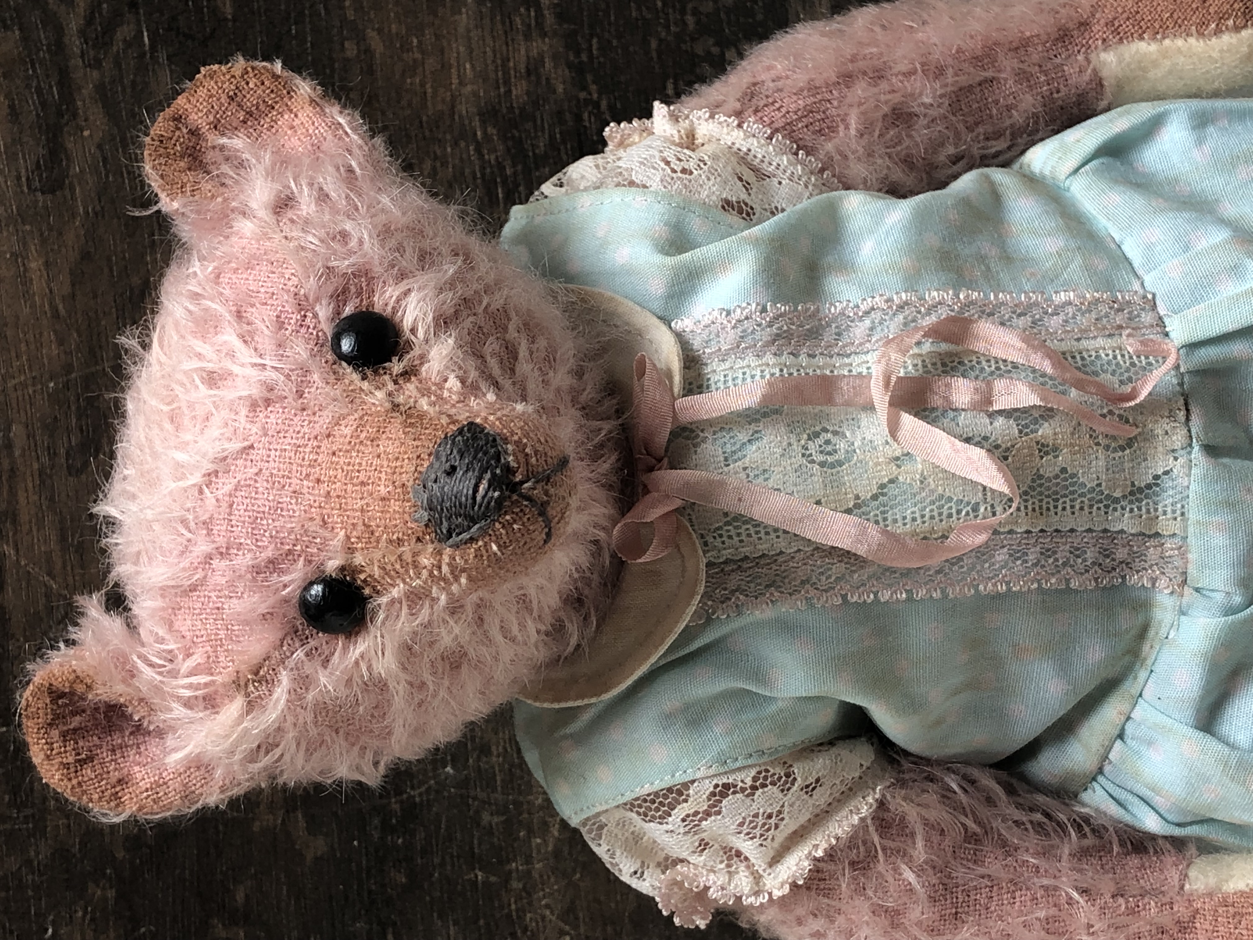 Hug Me Again Collectible bear "Briette" standing about 9 inch tall.