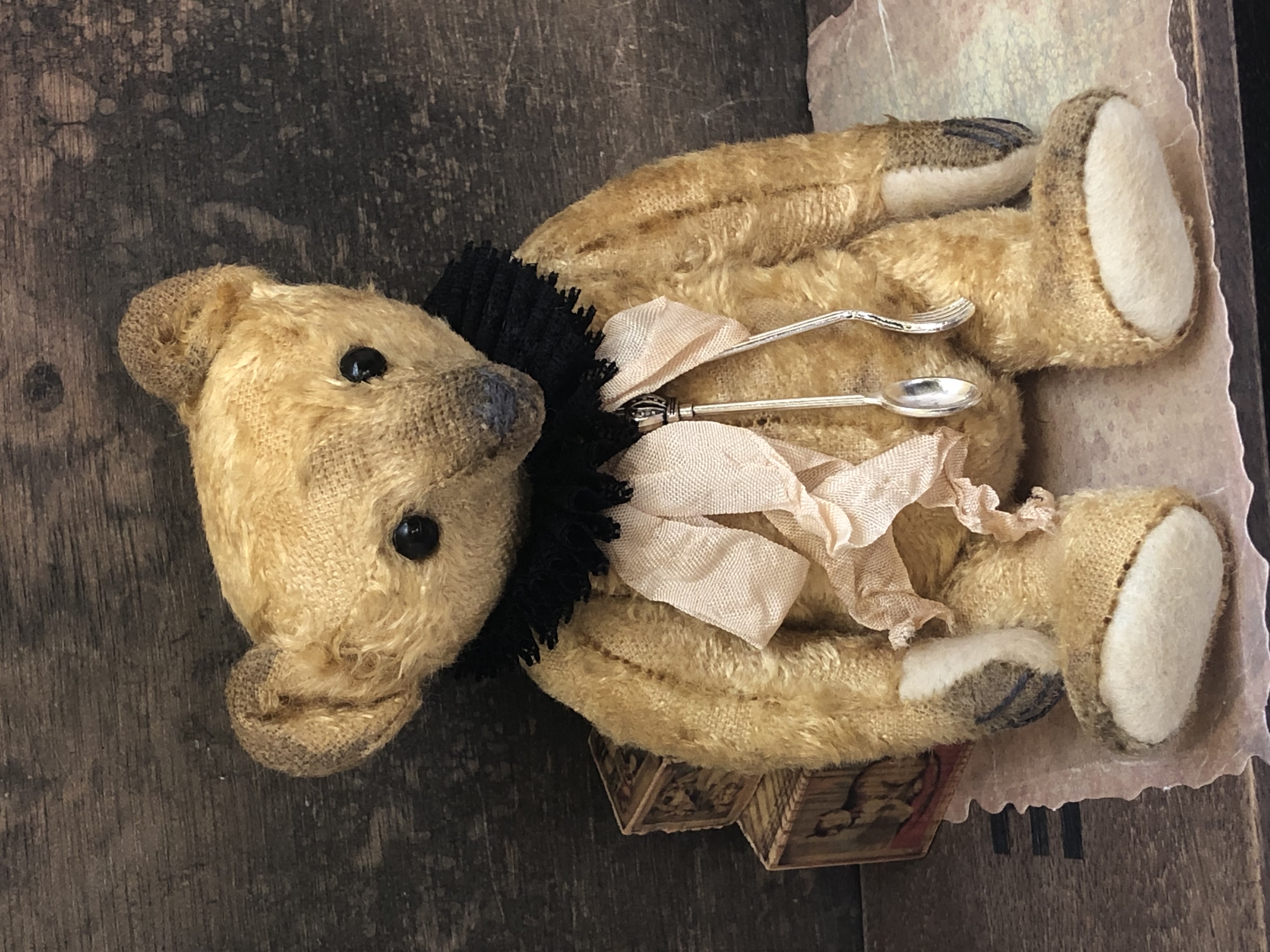 Hug Me Again Collectible bear "Florian" standing about 7.5 inch tall.