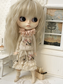 Shabby Chic vintage style set for Blythe TBL doll.