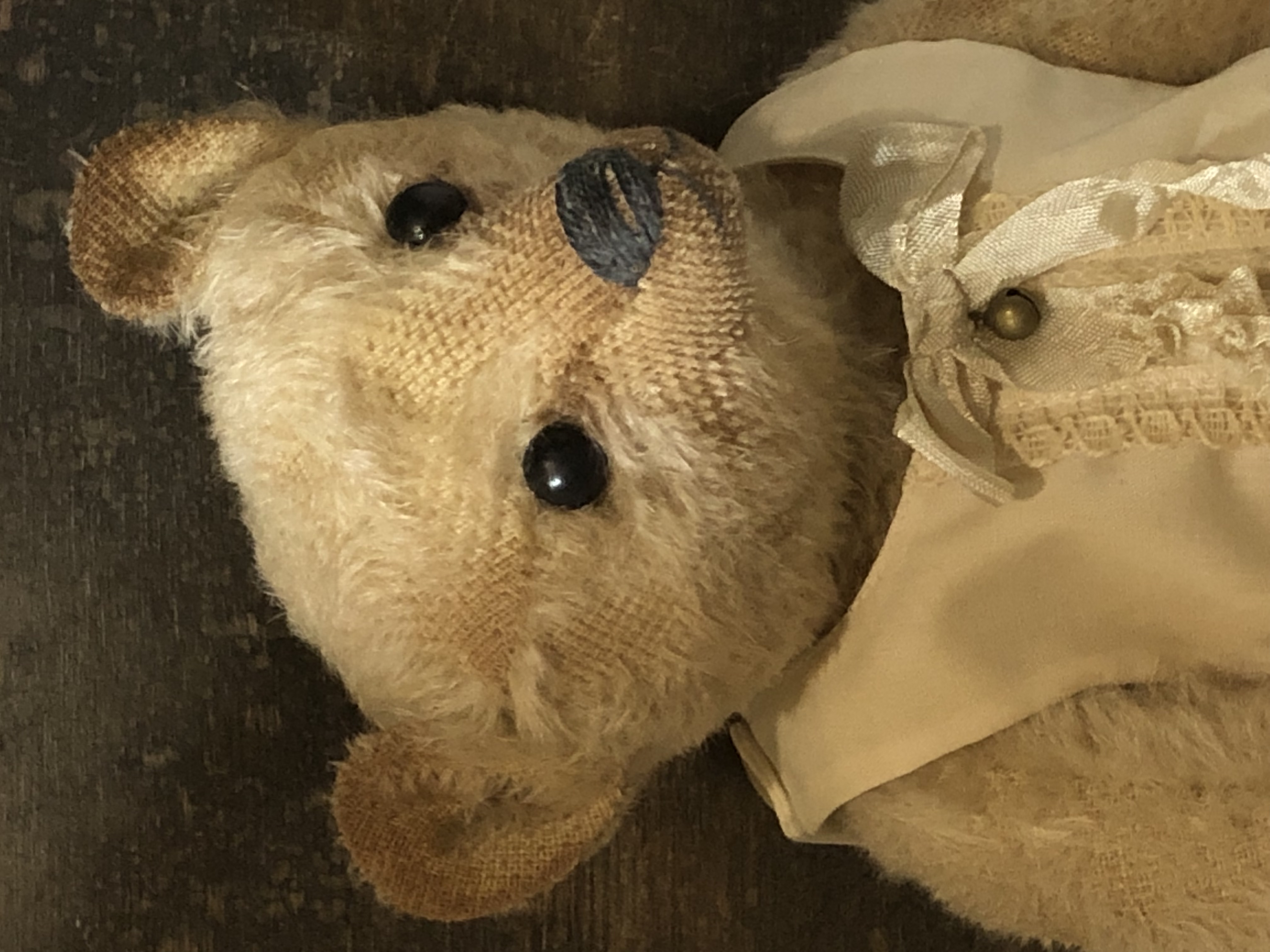 Hug Me Again Collectible bear "Lucy" standing about 11 inch tall.