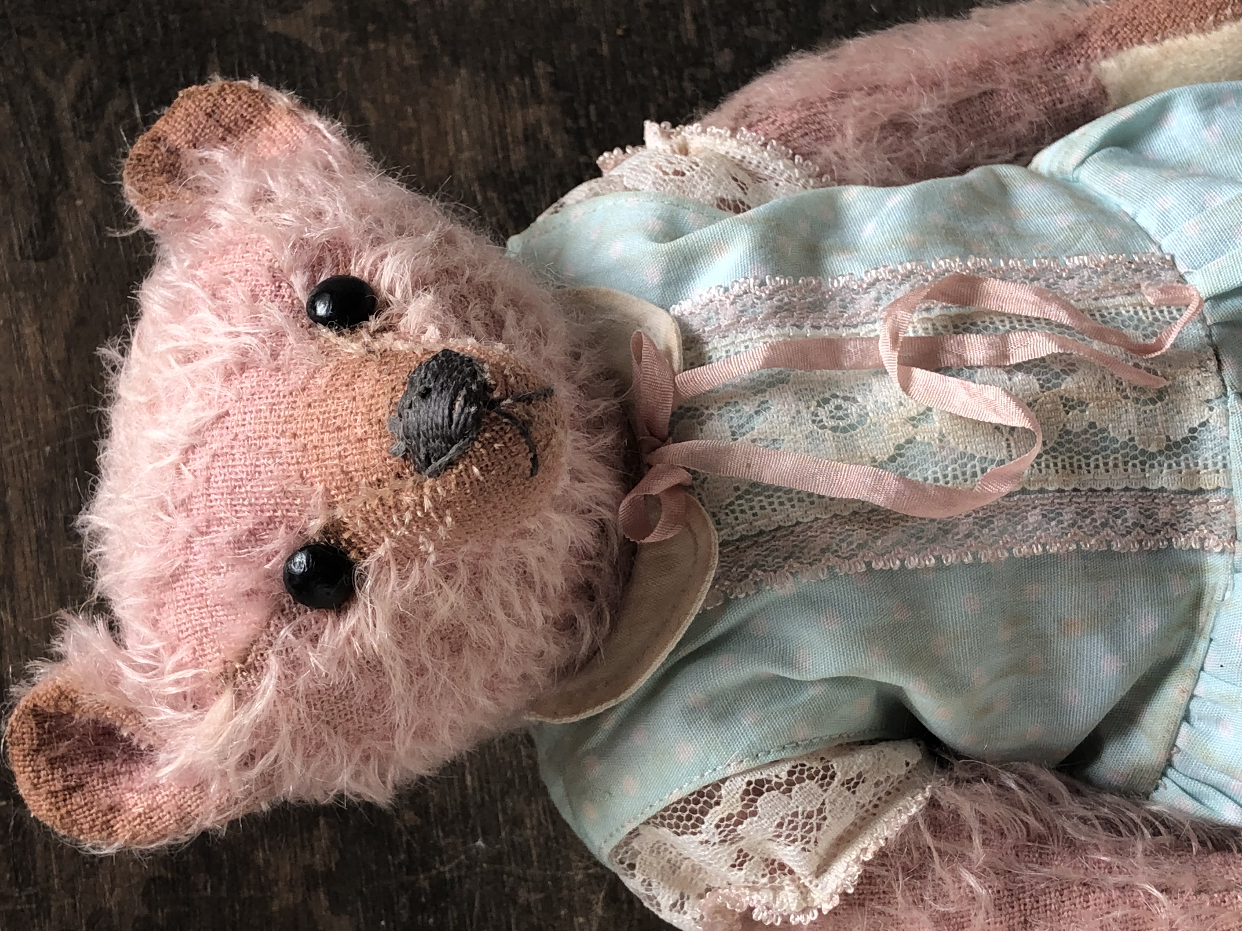 Hug Me Again Collectible bear "Briette" standing about 9 inch tall.