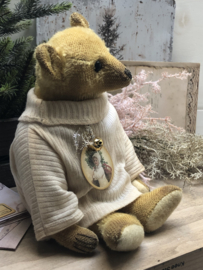 🎄 Hug Me Again Collectible bear "Tinsel Tim" standing about 10.5 inch tall.