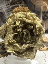 One piece of 100% Hand Dyed Silk wrinkled Ribbon. Nr.17