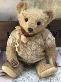 Hug Me Again Collectible bear "Sandy" standing about 9 inch tall.