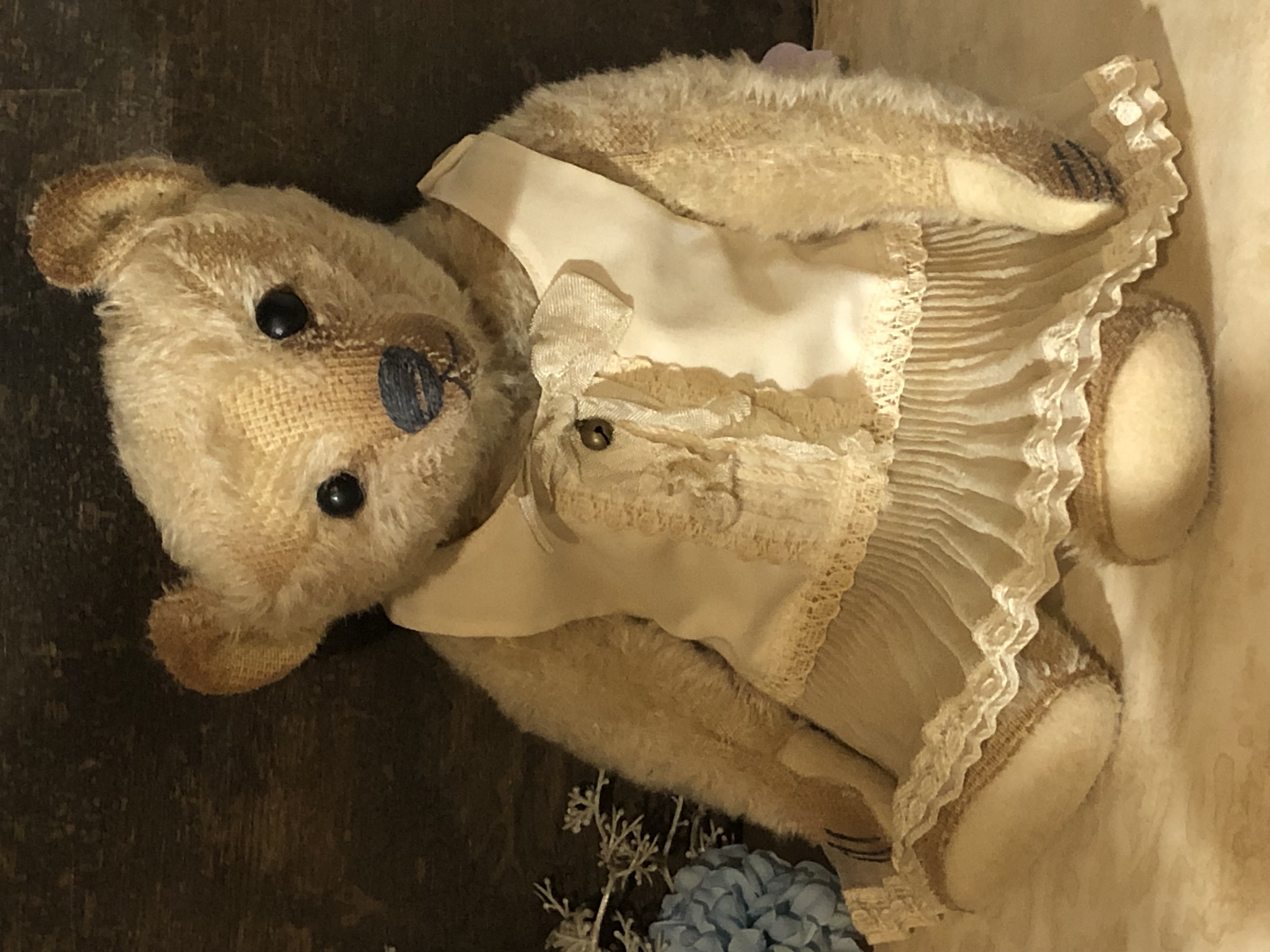 Hug Me Again Collectible bear "Lucy" standing about 11 inch tall.