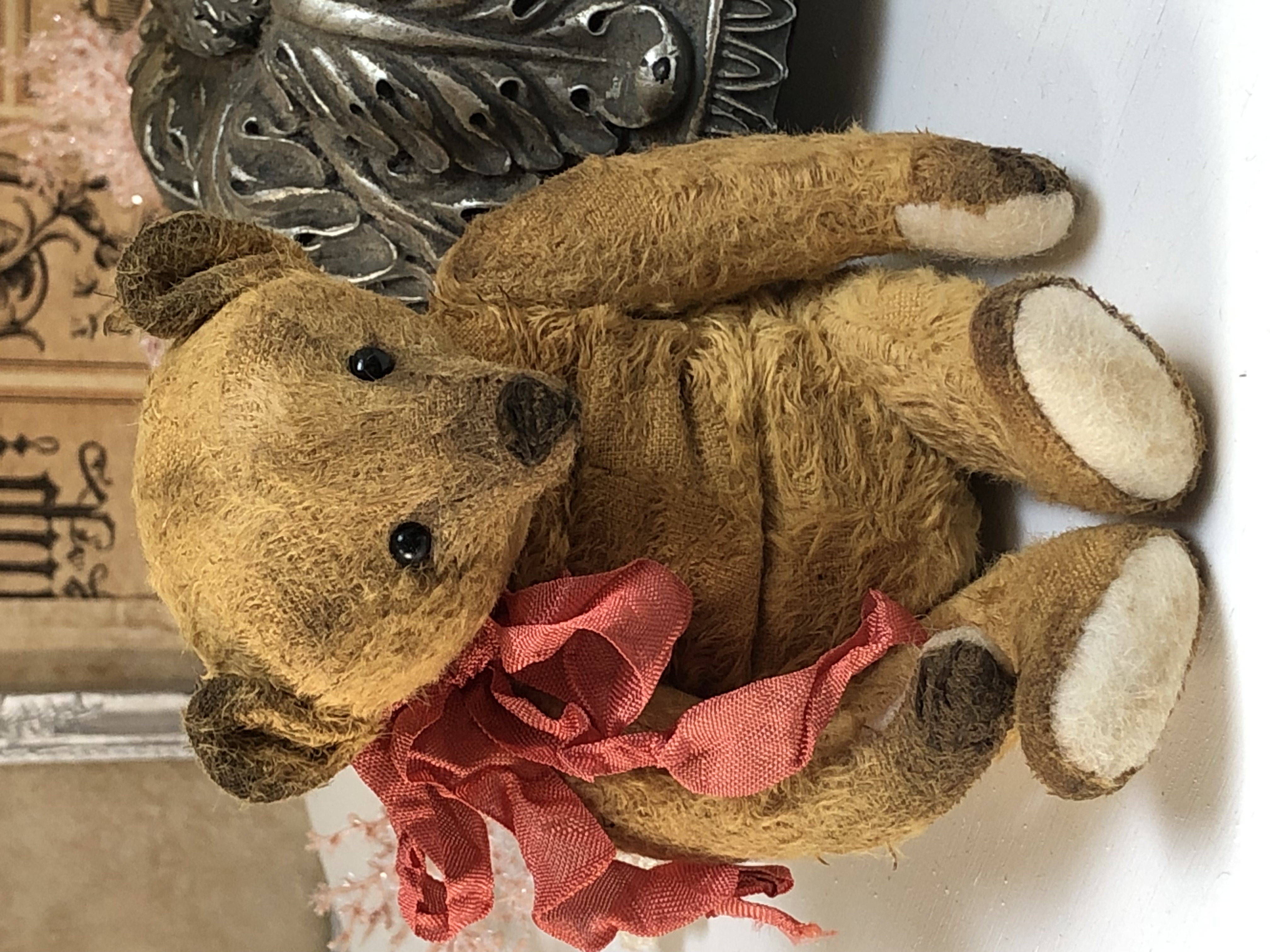 Hug Me Again Collectible bear "Hughie" standing about 6 inch tall.
