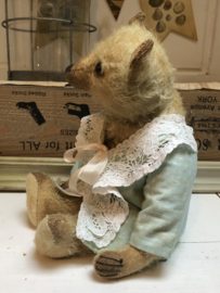 Hug Me Again Collectible bear "Channella" standing about 10" inch tall.