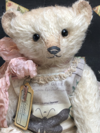Hug Me Again Collectible bear "Rosalie" standing about 10.5 inch tall.