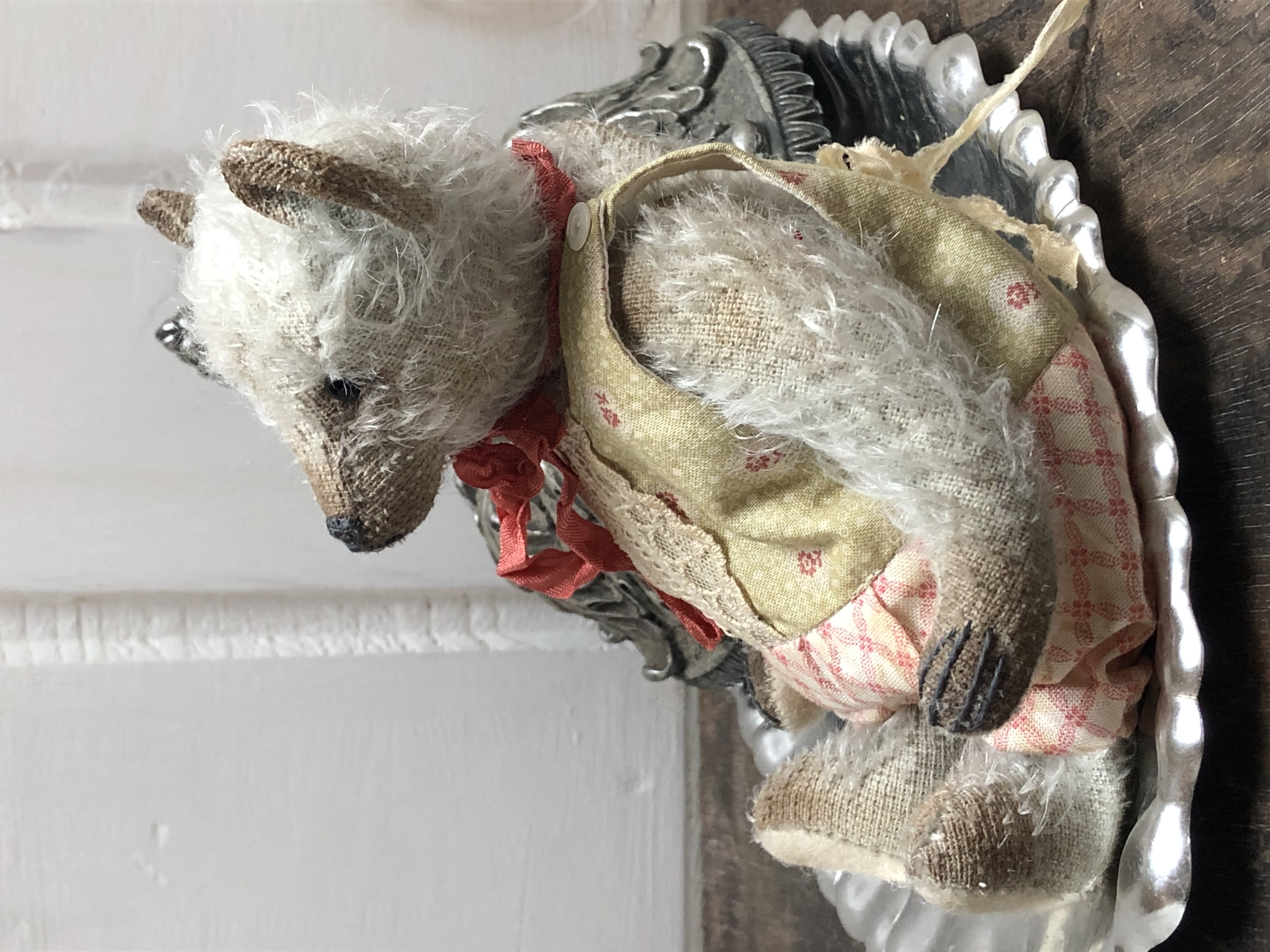 Hug Me Again Collectible bear "Florian" standing about 7.5 inch tall.