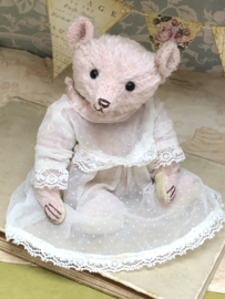 Hug Me Again Collectible bear "Rosalind" standing about 6 inch tall.