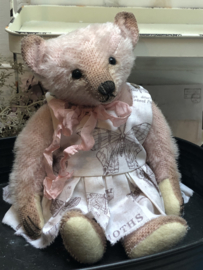 Hug Me Again Collectible bear "Miss Moththea" standing about 9" inch tall.