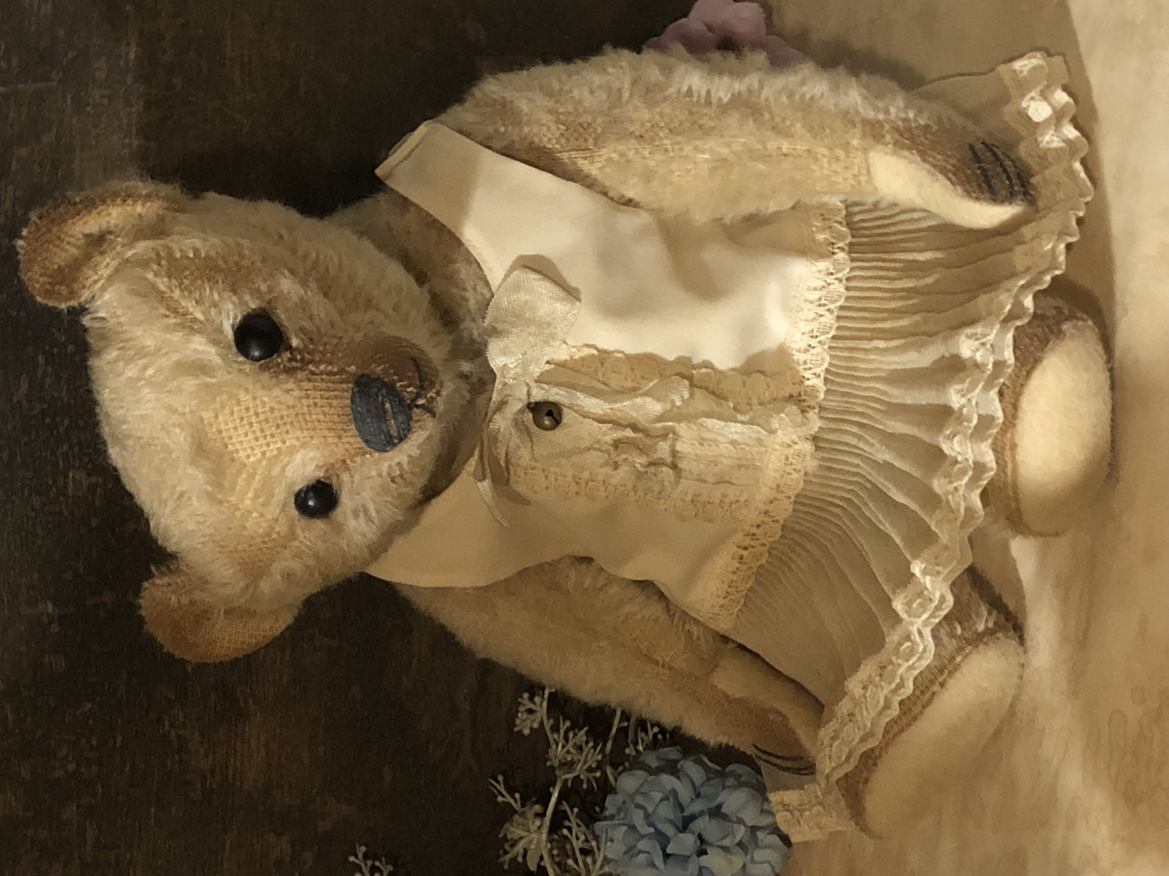 Hug Me Again Collectible bear "Lucy" standing about 11 inch tall.