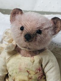 Hug Me Again Collectible bear "Little Livia" standing about 7 inch tall.