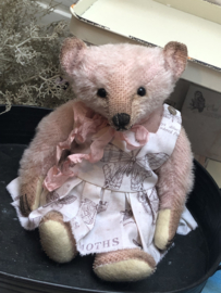 Hug Me Again Collectible bear "Miss Moththea" standing about 9" inch tall.