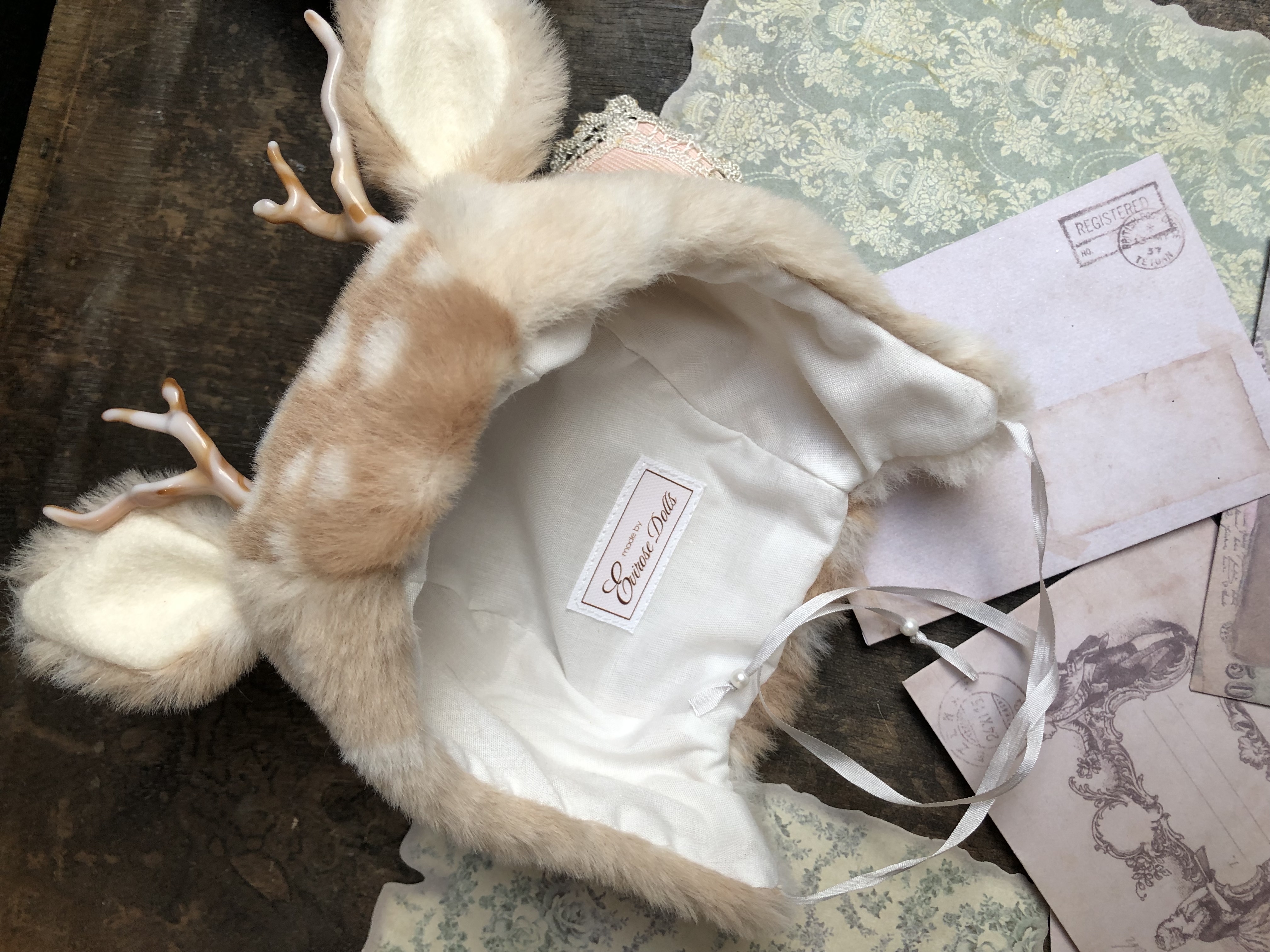 Blythe Fluffy Fawn Deer Hat.