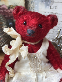 Hug Me Again Collectible bear "Elle Rose" standing about 5 inch tall.