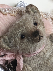 🎄 Hug Me Again Collectible bear "Little Stockingsworth" standing about 4.5 inch tall.
