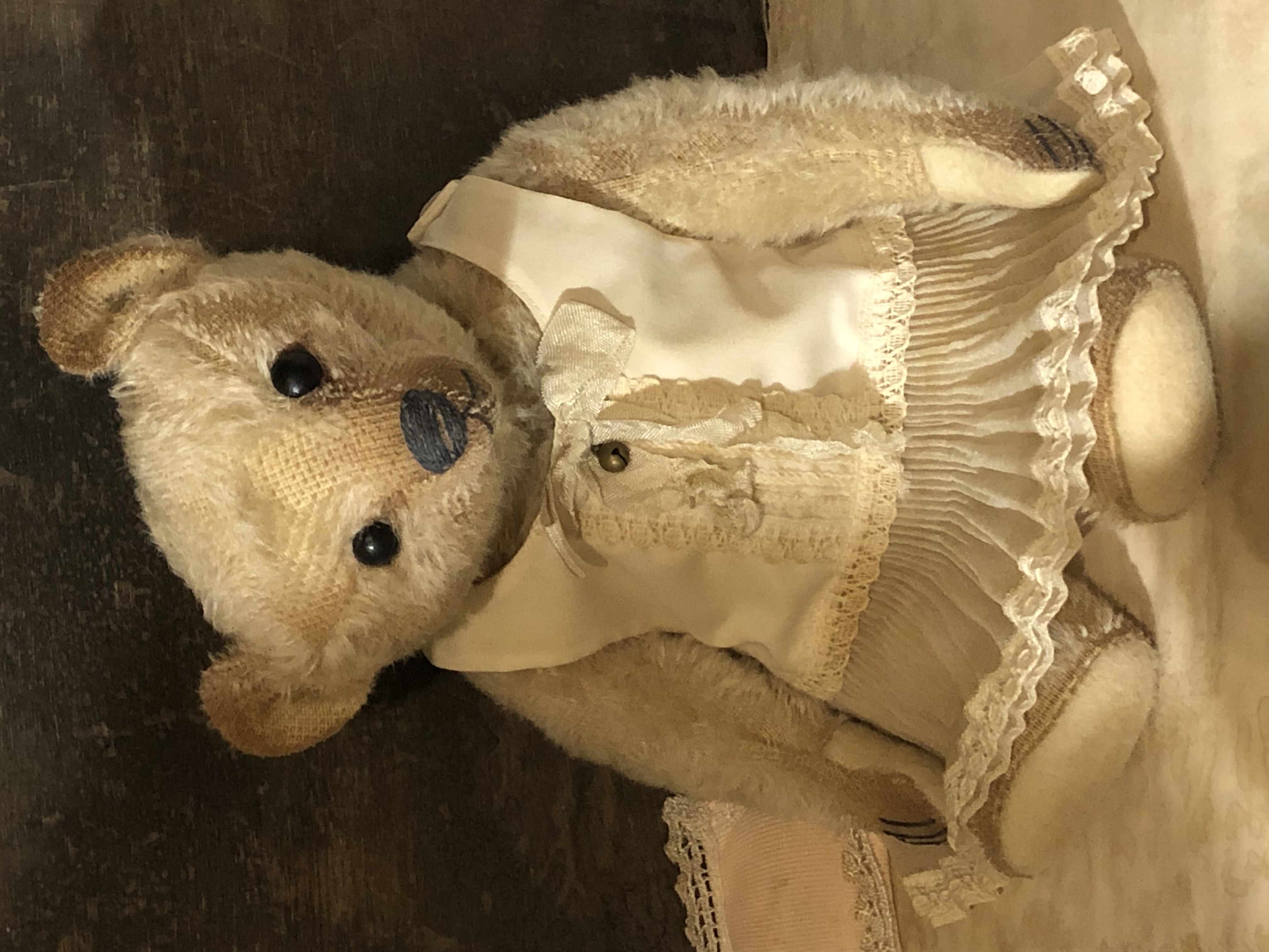 Hug Me Again Collectible bear "Lucy" standing about 11 inch tall.