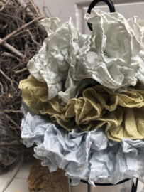 Shabby Chic silk ruff Vintage Mustard.