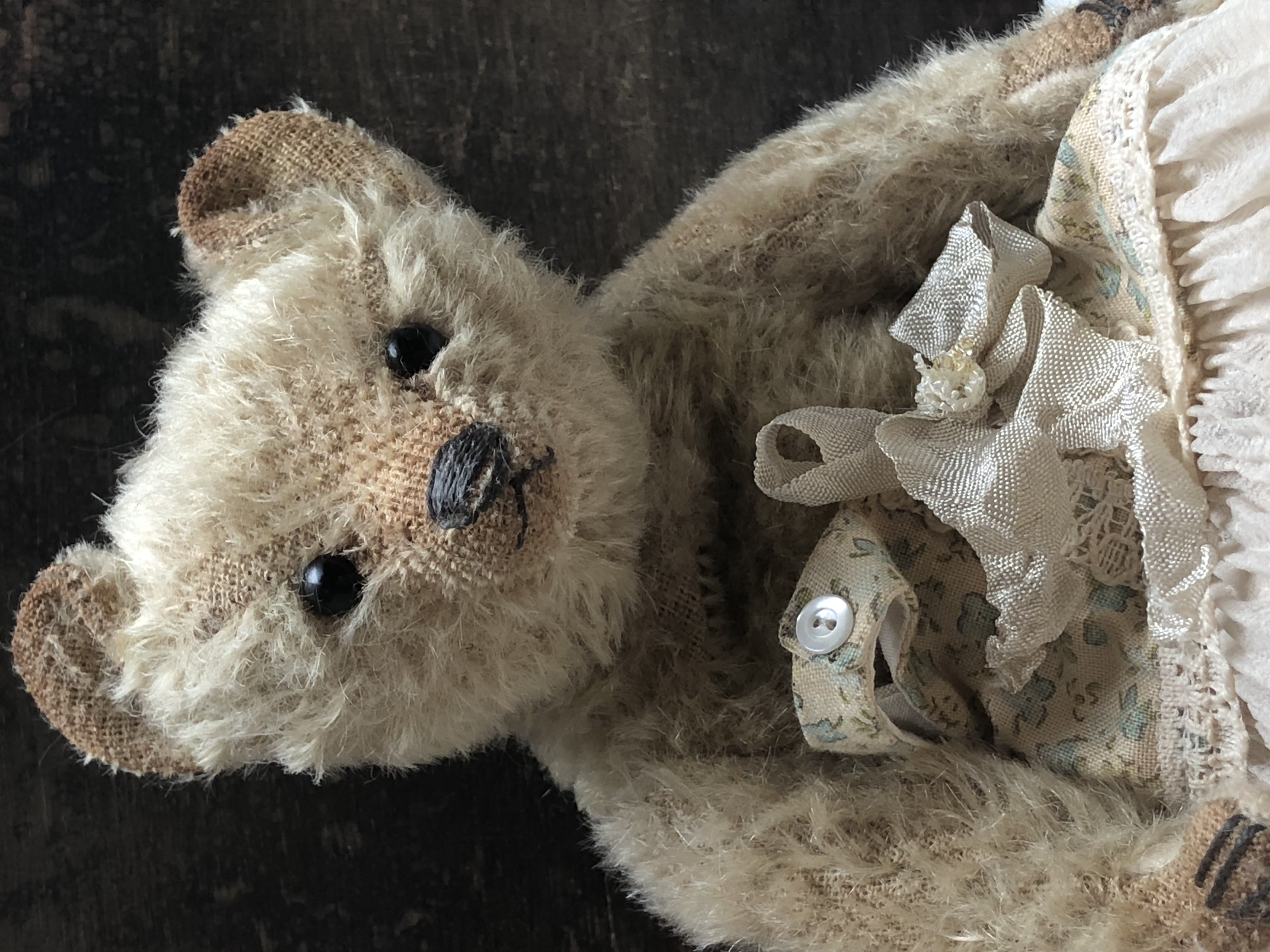 Hug Me Again Collectible bear "Colette" standing about 7.5 inch tall.