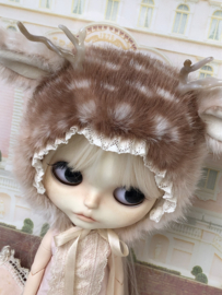 Blythe Fluffy Fawn Deer Hat 🦌