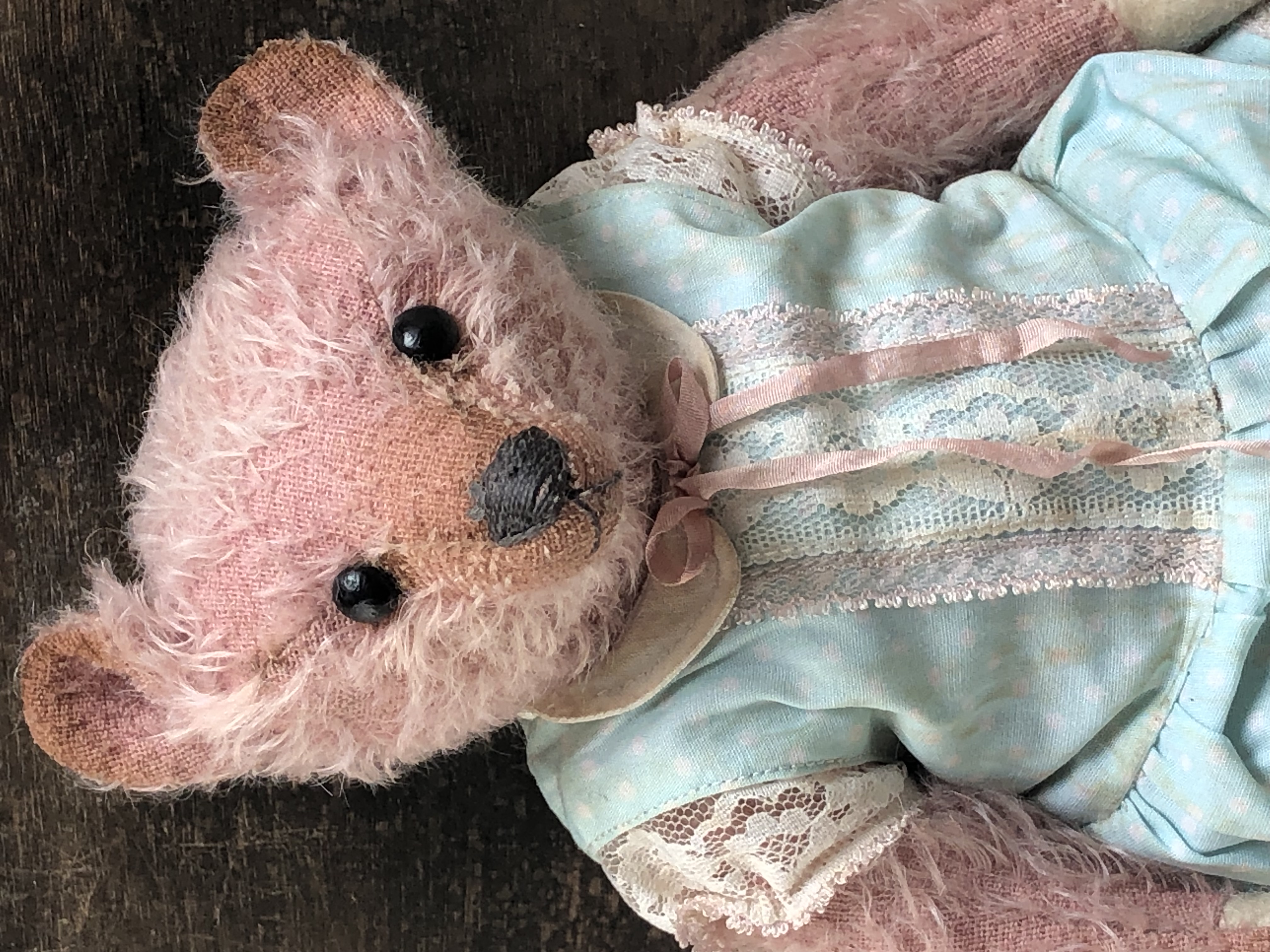 Hug Me Again Collectible bear "Briette" standing about 9 inch tall.
