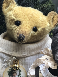 🎄 Hug Me Again Collectible bear "Tinsel Tim" standing about 10.5 inch tall.