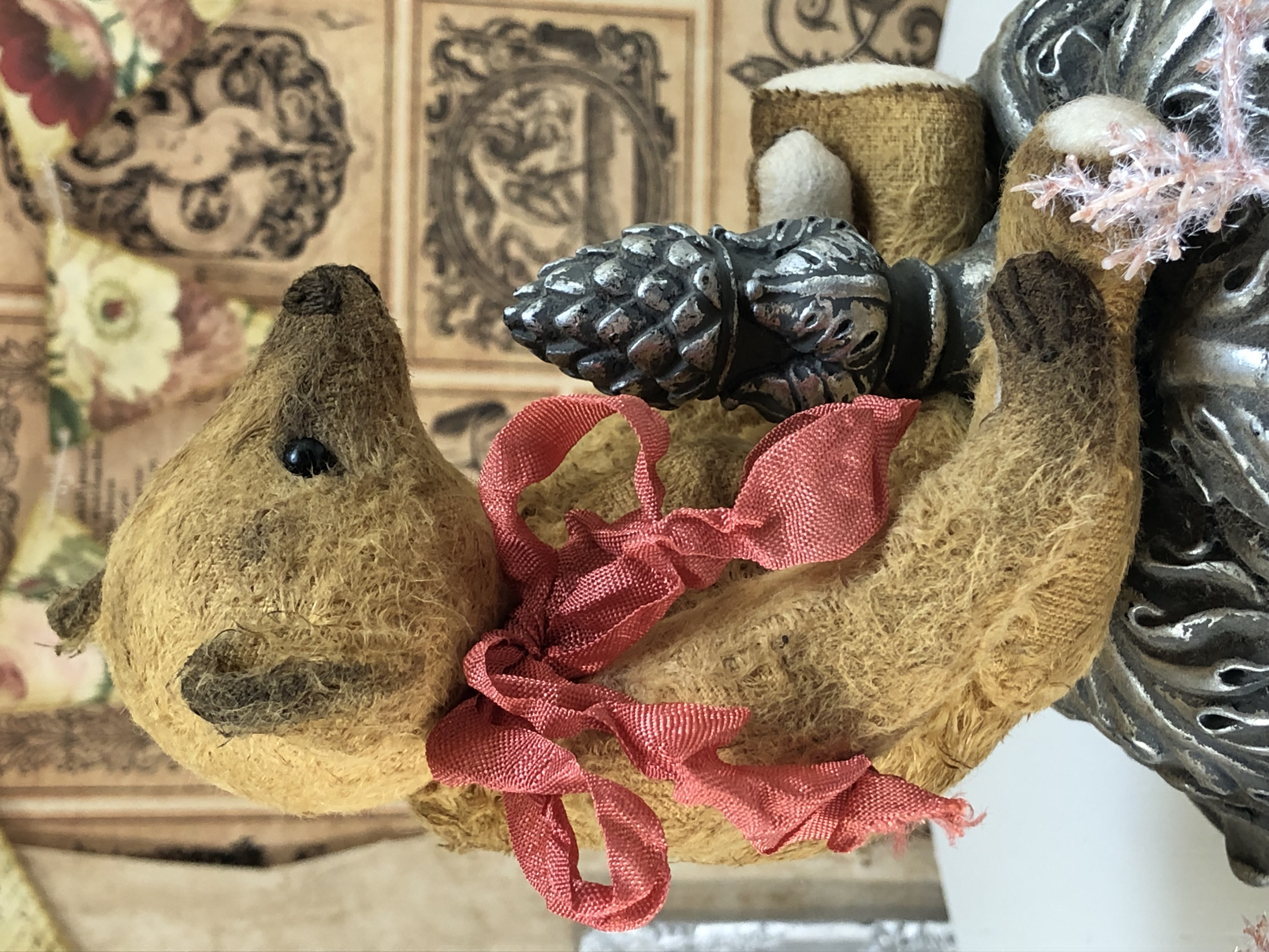 Hug Me Again Collectible bear "Hughie" standing about 6 inch tall.