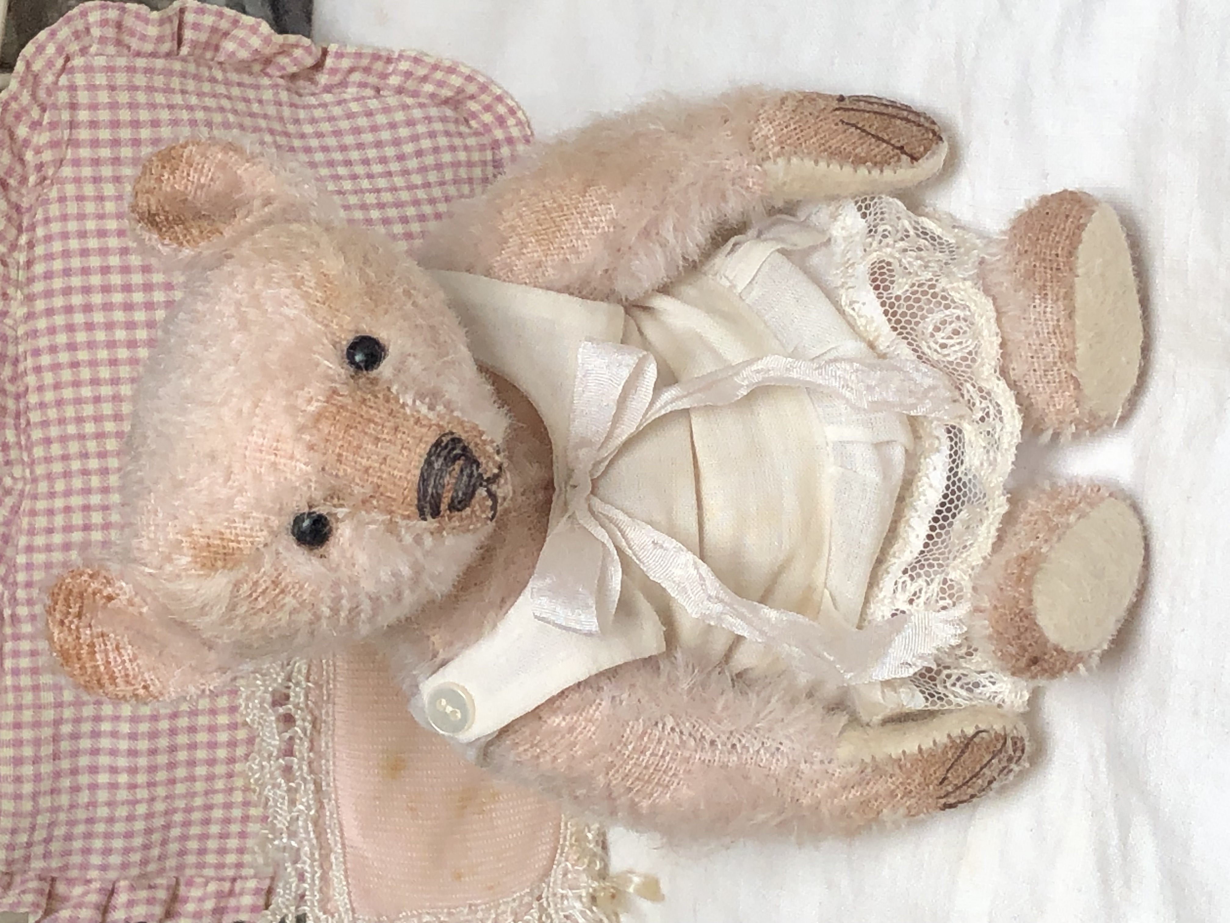 Hug Me Again Collectible bear "June" standing about 6 inch tall.