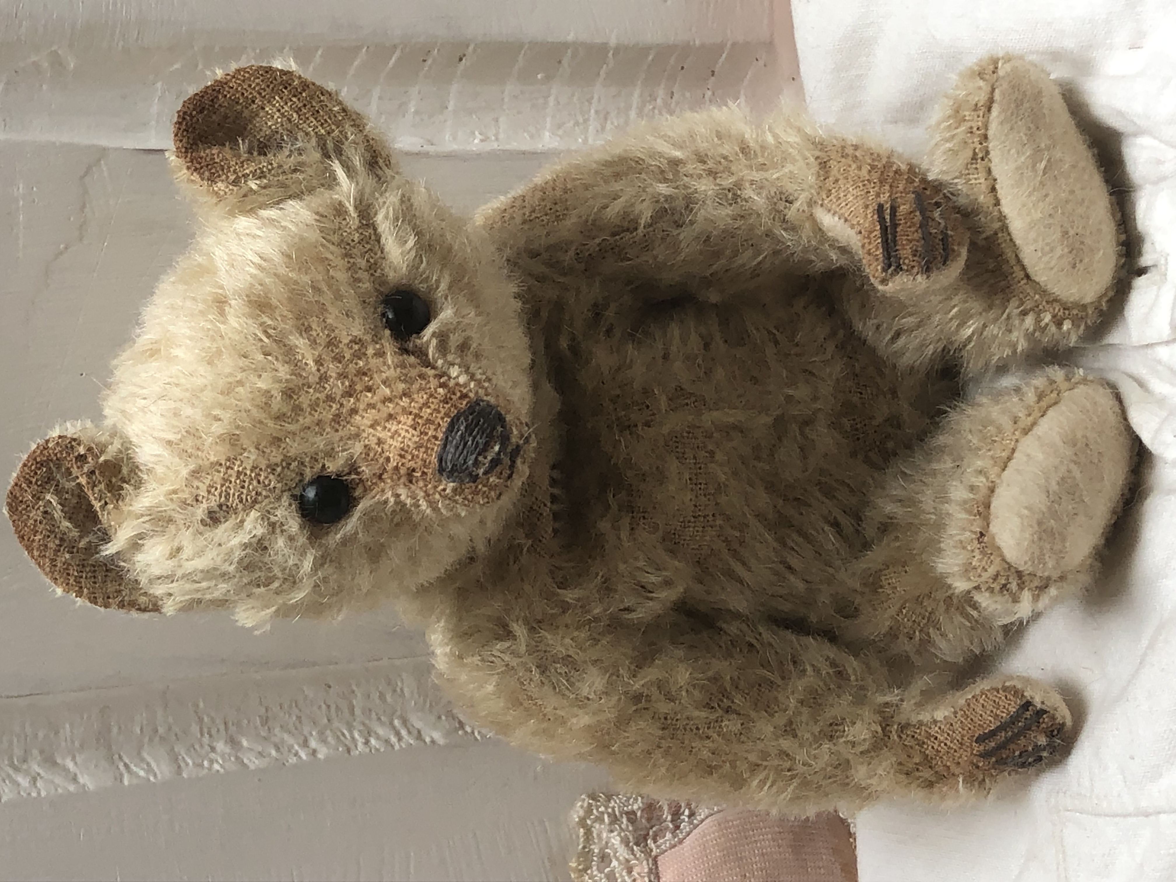 Hug Me Again Collectible bear "Colette" standing about 7.5 inch tall.