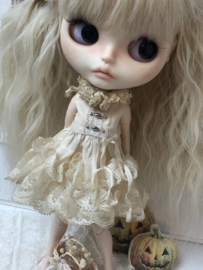Shabby Chic vintage style dress set for Blythe TBL doll.