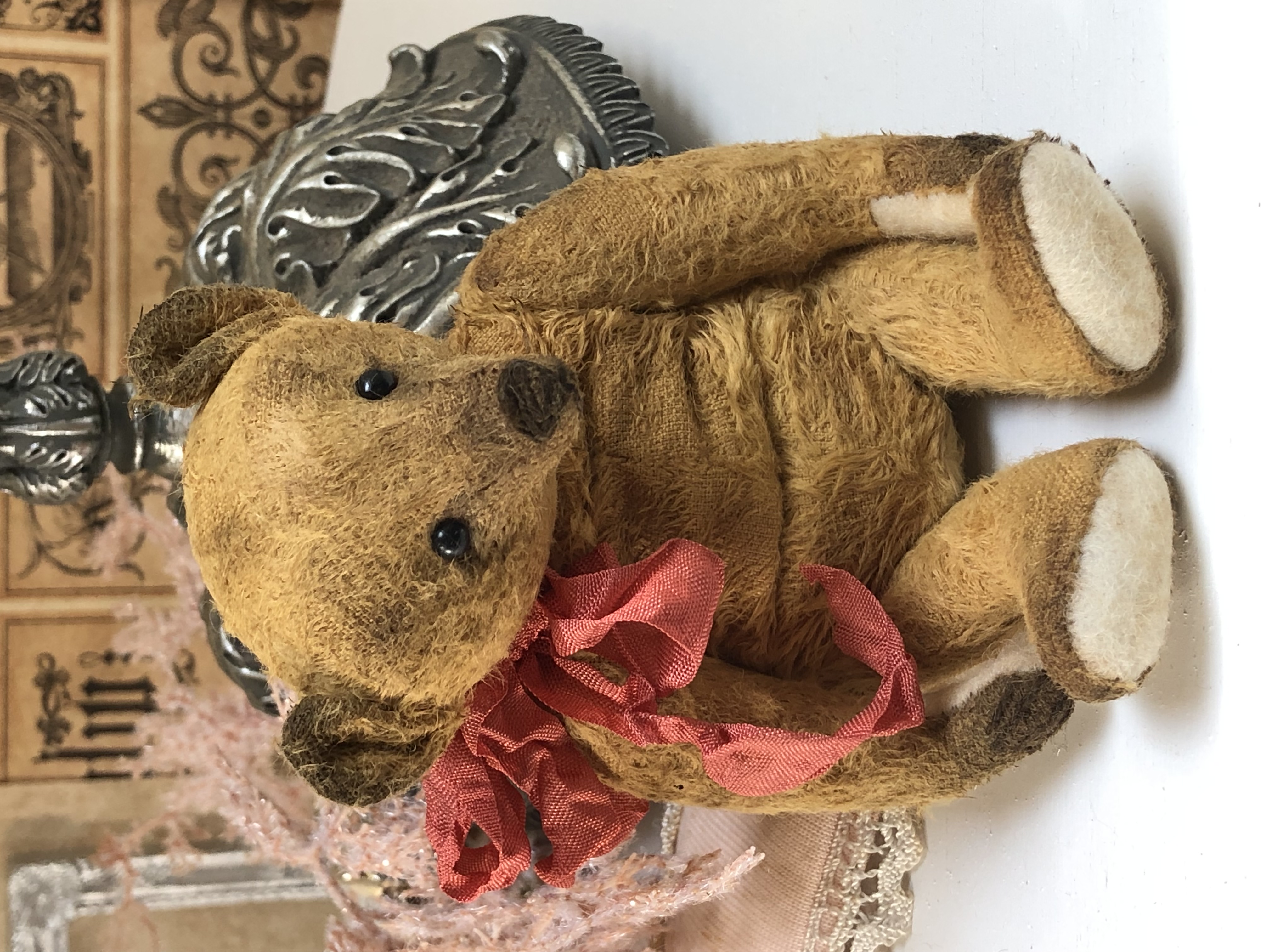 Hug Me Again Collectible bear "Hughie" standing about 6 inch tall.