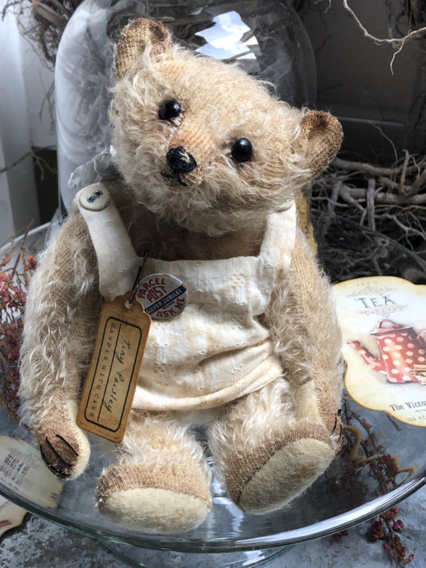 🍂 Hug Me Again Collectible bear "Tiny Paisley" standing about 9 inch tall.