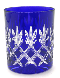 EWA water/whiskyglas - cobalt / LET OP rechte vorm glas