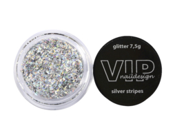 Glitter Silver stripes