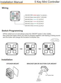 TC5 mini controller Bedienpaneel
