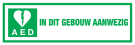 Pictogram AED in dit pand aanwezig