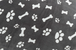 Fleece deken Kenny grijs 75 x 50 cm