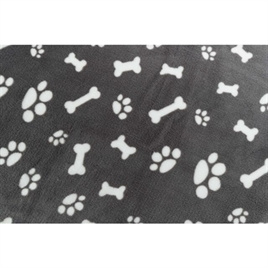 Fleece deken kenny grijs 100 x 75 cm