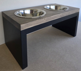 Houten honden voerbak Beau maat l Ebben
