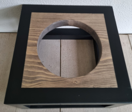 Houten voerbak Joep enkel maat M