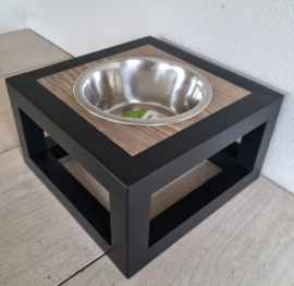 Houten voerbak Joep enkel maat M