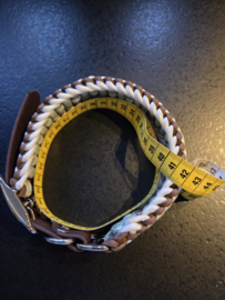 Paracord halsband blauw maat M