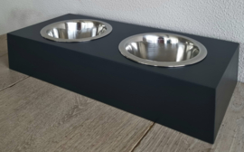 Houten voerbak Mailo dubbel maat S