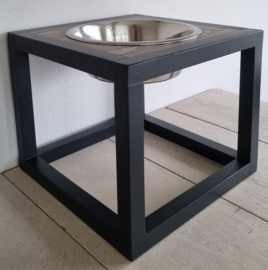 Houten voerbak Joep enkel maat XL