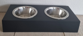 Houten voerbak Mailo dubbel maat S