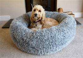 Honden mand Rosewood silver fluff grijs 52 x 52 cm