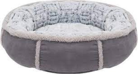Honden mand pluche donut grijs 51 x 51 x 13 cm